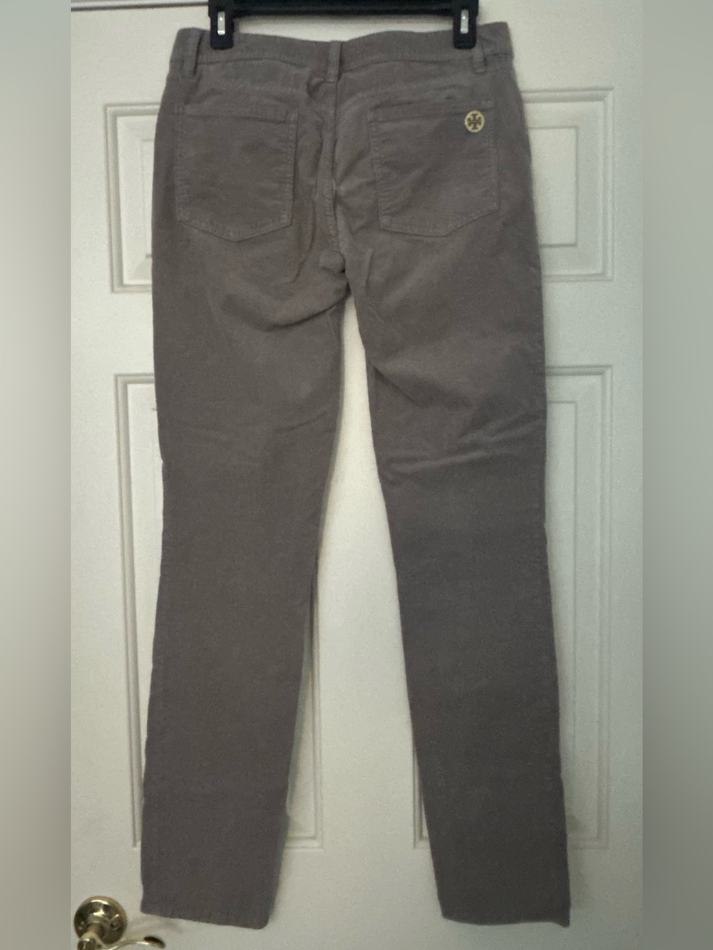 Tory Burch Corduroy Super Skinny Charcoal Jeans 29 - Picture 2 of 6